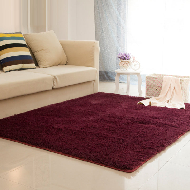 Multi-Color Living Room Rug Casual Plain Rug Faux Wool Machine Wash Stain Resistant Area Rug Clearhalo 'Area Rug' 'Casual' 'Rugs' Rug' 2070858
