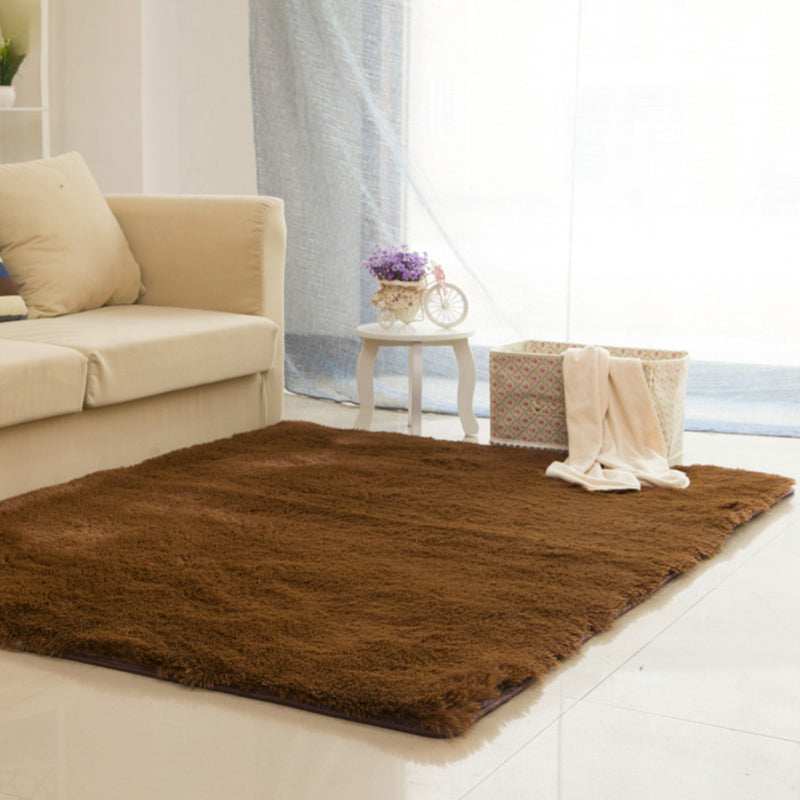 Multi-Color Living Room Rug Casual Plain Rug Faux Wool Machine Wash Stain Resistant Area Rug Coffee Clearhalo 'Area Rug' 'Casual' 'Rugs' Rug' 2070864
