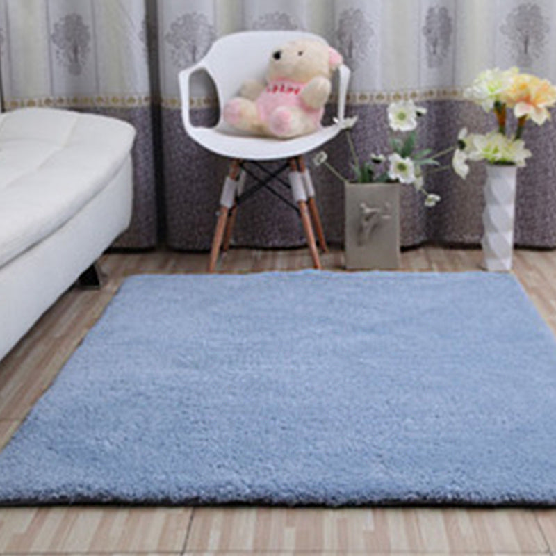 Multicolor Nordic Indoor Rug Faux Fleece Plain Carpet Machine Washable Pet Friendly Rug for Great Room Silver Gray Clearhalo 'Area Rug' 'Casual' 'Rugs' Rug' 2070889