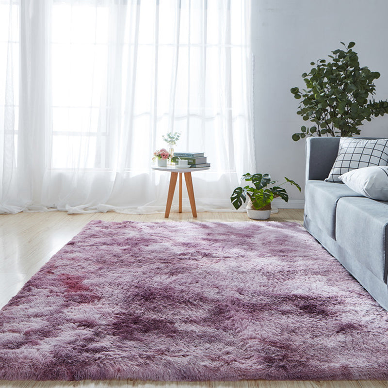 Pretty Casual Rug Multicolor Plain Area Carpet Non-Slip Backing Stain Resistant Washable Rug for Living Room Purple-Pink Clearhalo 'Area Rug' 'Casual' 'Rugs' Rug' 2070901