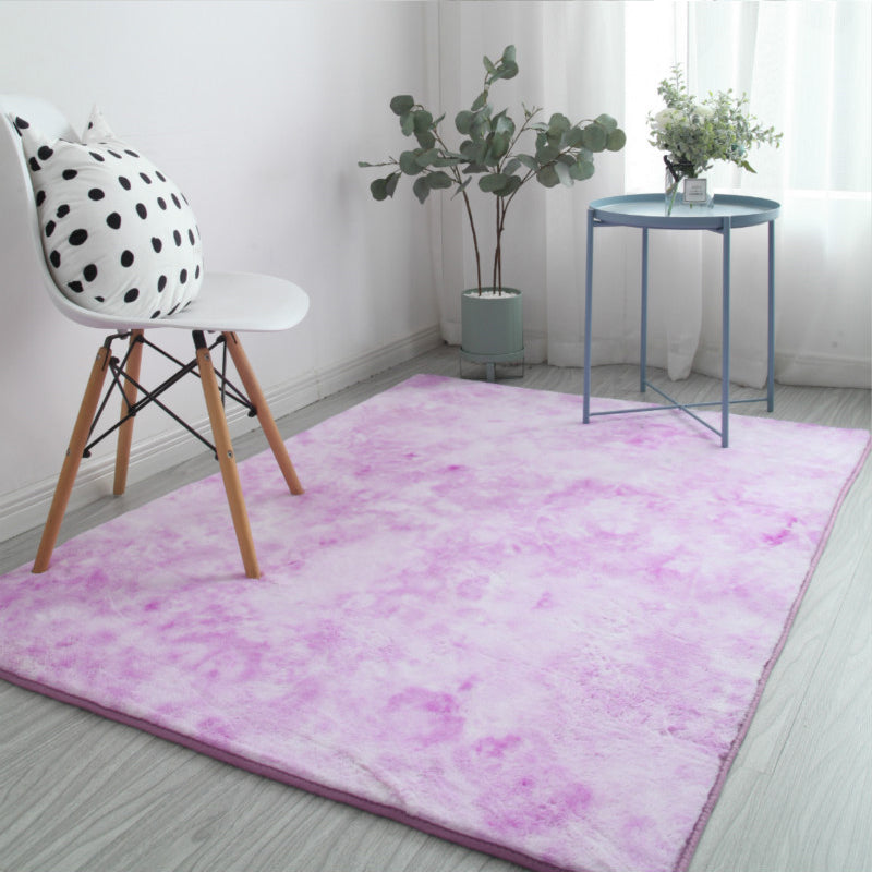 Chic Space Dye Rug Multi Colored Casual Rug Faux Wool Anti-Slip Pet Friendly Machine Washable Carpet for Living Room Purple Clearhalo 'Area Rug' 'Casual' 'Rugs' Rug' 2070921