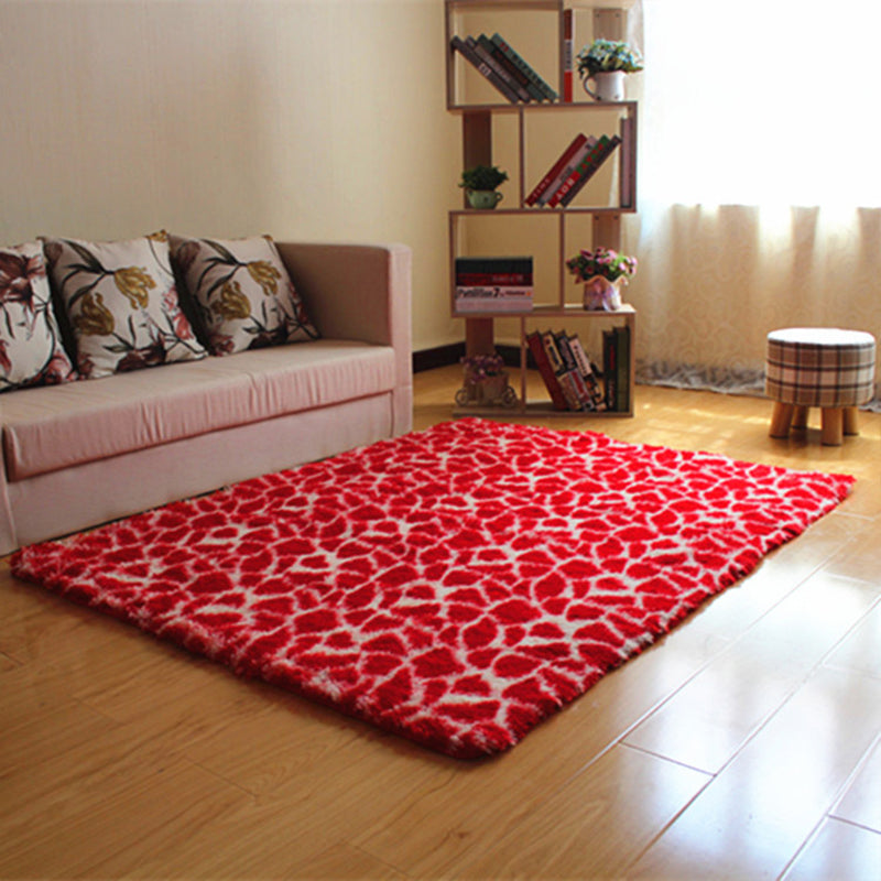 Stylish Leopard Print Rug Multicolor Comfort Rug Fluffy Stain Resistant Washable Anti-Slip Carpet for Home Red-White Clearhalo 'Area Rug' 'Casual' 'Rugs' Rug' 2070947