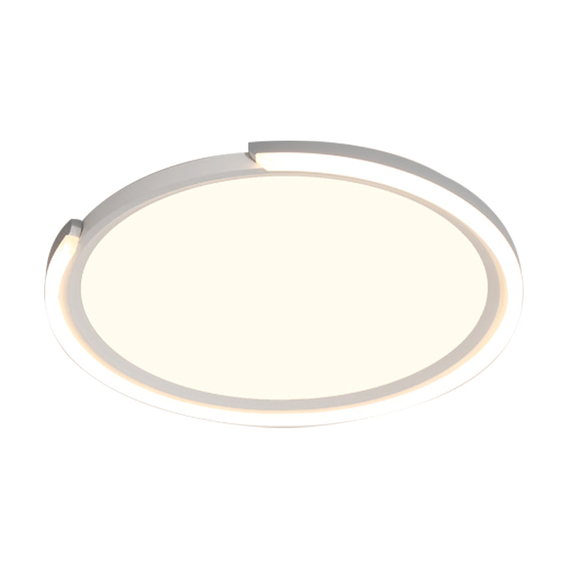 Round Acrylic Flush Mount Lighting Modern Led 15"/18"/23" Wide White/Black/Gold Flush Ceiling Lamp Fixture in Warm Light Clearhalo 'Ceiling Lights' 'Close To Ceiling Lights' 'Close to ceiling' 'Flush mount' Lighting' 207453