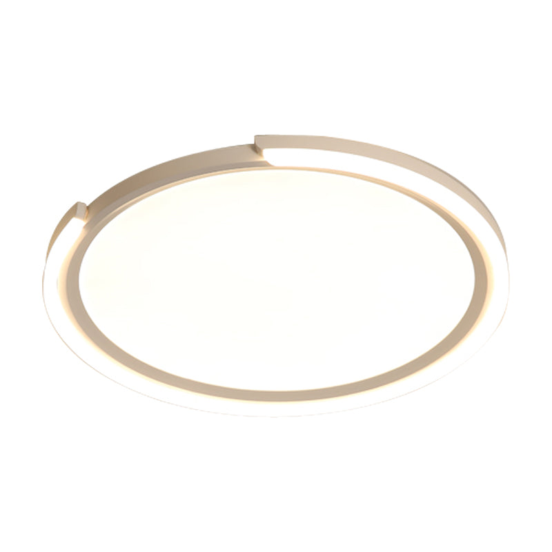 Round Acrylic Flush Mount Lighting Modern Led 15"/18"/23" Wide White/Black/Gold Flush Ceiling Lamp Fixture in Warm Light Clearhalo 'Ceiling Lights' 'Close To Ceiling Lights' 'Close to ceiling' 'Flush mount' Lighting' 207454