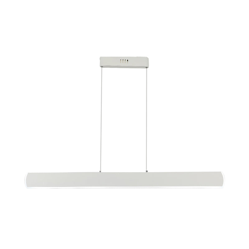 Linear Pendant Light Minimalist Acrylic White LED Hanging Ceiling Light for Dining Room, 31.5"/39" Wide Clearhalo 'Ceiling Lights' 'Modern Pendants' 'Modern' 'Pendant Lights' 'Pendants' Lighting' 207749