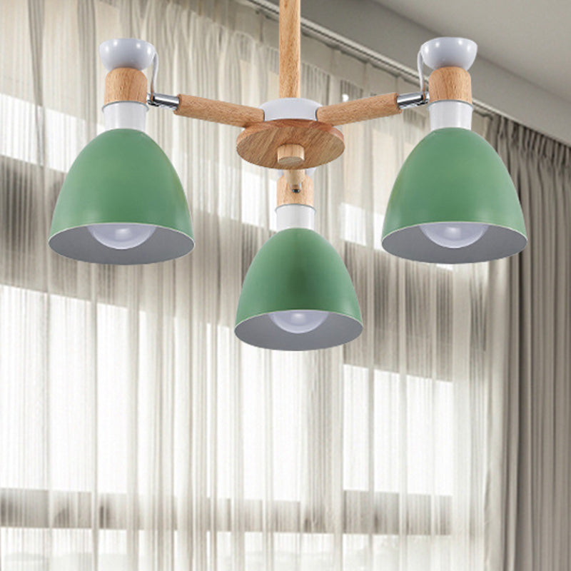 Domed Study Room Ceiling Mount Light Metal 3 Lights Macaron Ceiling Lamp Green Clearhalo 'Ceiling Lights' 'Chandeliers' Lighting' options 207769_1e71171a-ff48-47db-900f-0eff697cd5a1