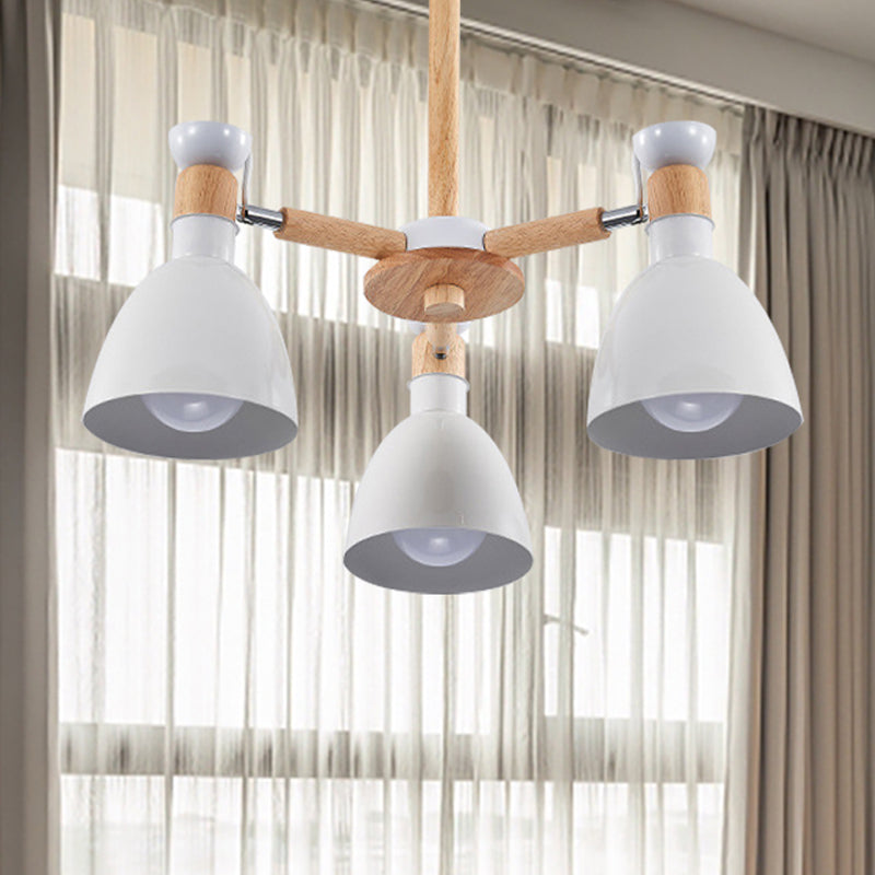 Domed Study Room Ceiling Mount Light Metal 3 Lights Macaron Ceiling Lamp White Clearhalo 'Ceiling Lights' 'Chandeliers' Lighting' options 207775_ae2f3228-e4cb-42da-bf99-2d49d80c1903