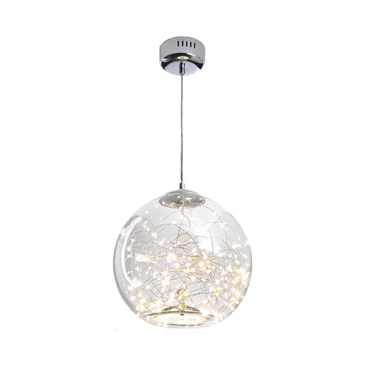 Modern LED Pendant Light with Amber/Smoke Grey Glass Globe/Cylinder/Oval Hanging Light Kit for Living Room Clearhalo 'Ceiling Lights' 'Glass shade' 'Glass' 'Modern Pendants' 'Modern' 'Pendant Lights' 'Pendants' Lighting' 207896