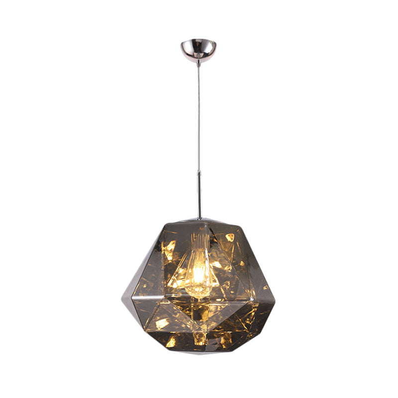 Modern 1 Light Pendant Lamp with Acrylic Shade Black/Silver/Blue Diamond Hanging Ceiling Light Clearhalo 'Ceiling Lights' 'Modern Pendants' 'Modern' 'Pendant Lights' 'Pendants' Lighting' 207954