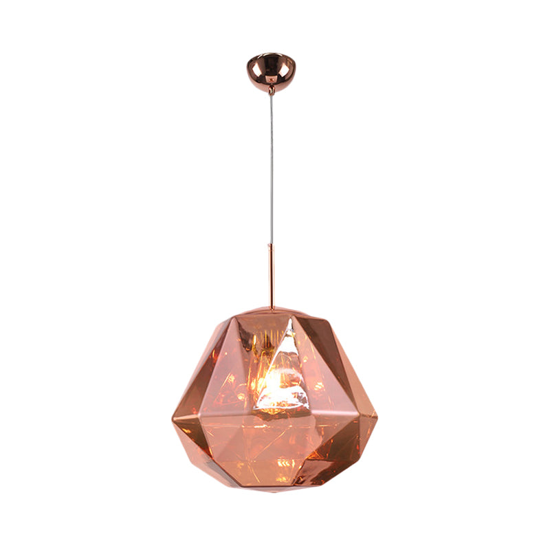 Modern 1 Light Pendant Lamp with Acrylic Shade Black/Silver/Blue Diamond Hanging Ceiling Light Clearhalo 'Ceiling Lights' 'Modern Pendants' 'Modern' 'Pendant Lights' 'Pendants' Lighting' 207963