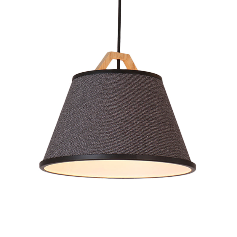 Minimalist Barrel Pendant Light Fabric 1 Light Dining Room Suspension Light in Gray/Flaxen Clearhalo 'Ceiling Lights' 'Modern Pendants' 'Modern' 'Pendant Lights' 'Pendants' Lighting' 208255