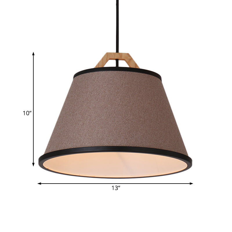 Minimalist Barrel Pendant Light Fabric 1 Light Dining Room Suspension Light in Gray/Flaxen Clearhalo 'Ceiling Lights' 'Modern Pendants' 'Modern' 'Pendant Lights' 'Pendants' Lighting' 208259