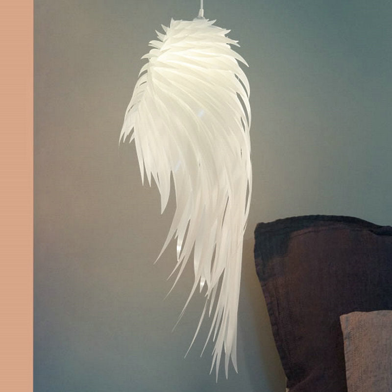 White Wing Hanging Ceiling Light Contemporary 1 Light Plastic Pendant Light, 23.5"/35.5"/47" Wide Clearhalo 'Ceiling Lights' 'Pendant Lights' 'Pendants' Lighting' 208393