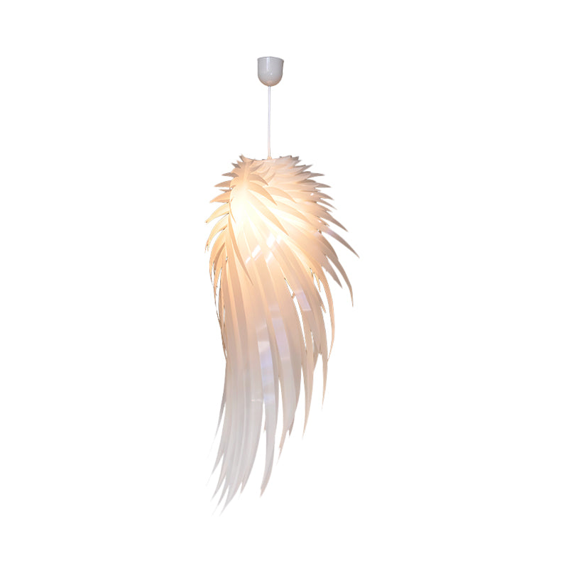 White Wing Hanging Ceiling Light Contemporary 1 Light Plastic Pendant Light, 23.5"/35.5"/47" Wide Clearhalo 'Ceiling Lights' 'Pendant Lights' 'Pendants' Lighting' 208395