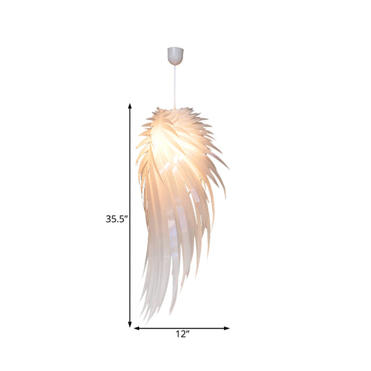 White Wing Hanging Ceiling Light Contemporary 1 Light Plastic Pendant Light, 23.5"/35.5"/47" Wide Clearhalo 'Ceiling Lights' 'Pendant Lights' 'Pendants' Lighting' 208399