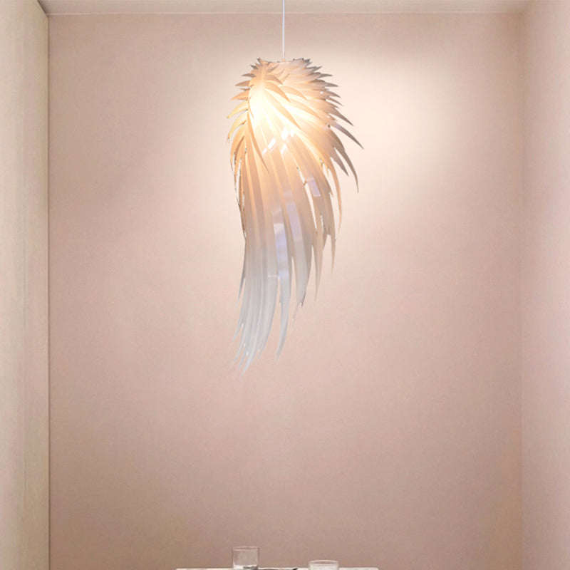 White Wing Hanging Ceiling Light Contemporary 1 Light Plastic Pendant Light, 23.5"/35.5"/47" Wide Clearhalo 'Ceiling Lights' 'Pendant Lights' 'Pendants' Lighting' 208401