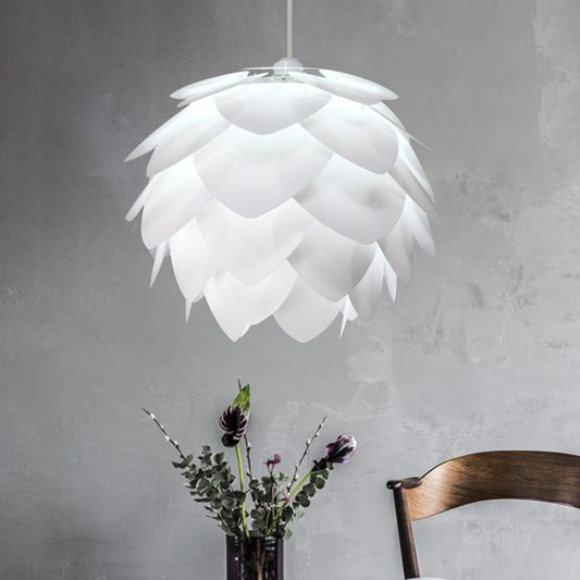 White Squama Ceiling Pendant Nordic 1 Light Plastic Suspension Light for Dining Room White Clearhalo 'Ceiling Lights' 'Modern Pendants' 'Modern' 'Pendant Lights' 'Pendants' Lighting' 208413