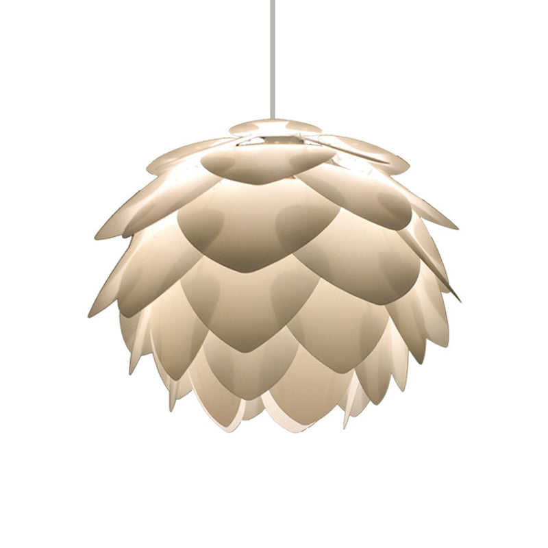 White Squama Ceiling Pendant Nordic 1 Light Plastic Suspension Light for Dining Room Clearhalo 'Ceiling Lights' 'Modern Pendants' 'Modern' 'Pendant Lights' 'Pendants' Lighting' 208415