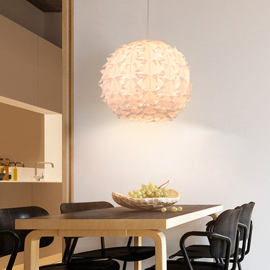 White Globe Pendant Light Modern 1 Light Acrylic Ceiling Pendant for Dining Room Clearhalo 'Ceiling Lights' 'Modern Pendants' 'Modern' 'Pendant Lights' 'Pendants' Lighting' 208418