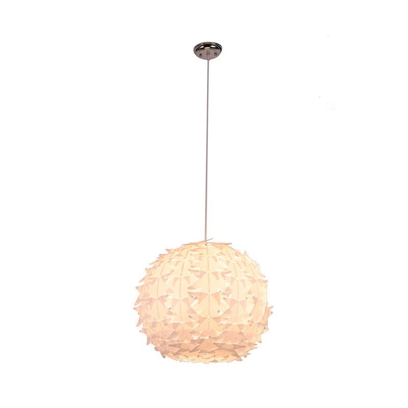 White Globe Pendant Light Modern 1 Light Acrylic Ceiling Pendant for Dining Room Clearhalo 'Ceiling Lights' 'Modern Pendants' 'Modern' 'Pendant Lights' 'Pendants' Lighting' 208419