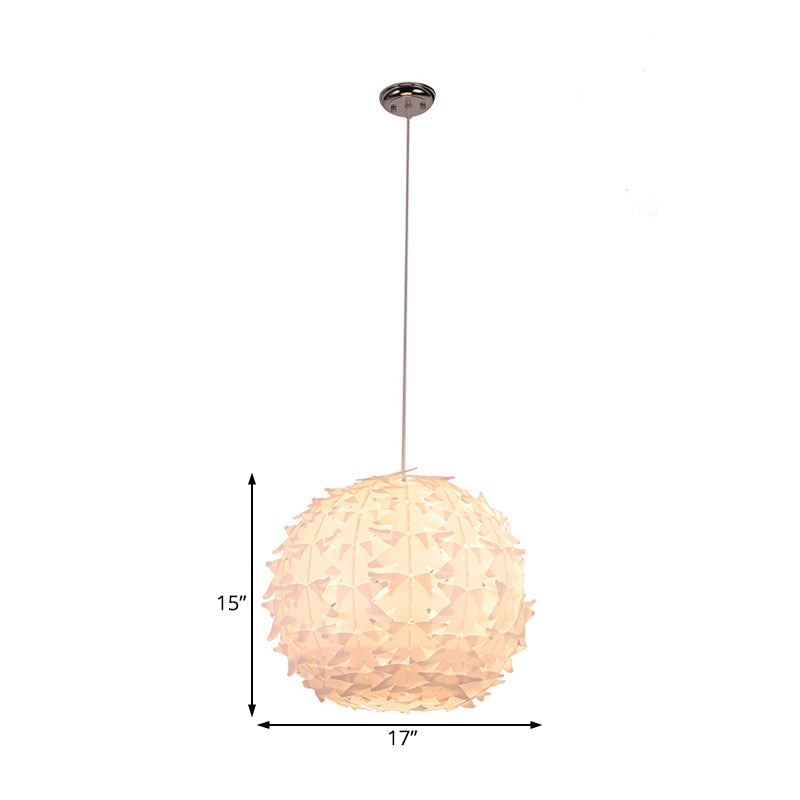 White Globe Pendant Light Modern 1 Light Acrylic Ceiling Pendant for Dining Room Clearhalo 'Ceiling Lights' 'Modern Pendants' 'Modern' 'Pendant Lights' 'Pendants' Lighting' 208420