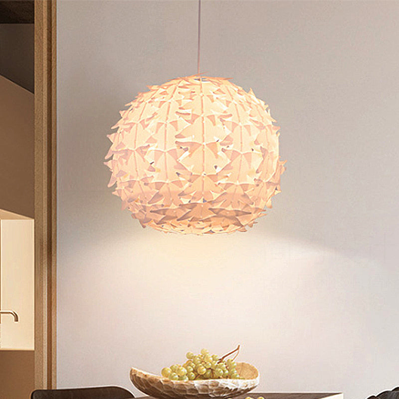 White Globe Pendant Light Modern 1 Light Acrylic Ceiling Pendant for Dining Room White Clearhalo 'Ceiling Lights' 'Modern Pendants' 'Modern' 'Pendant Lights' 'Pendants' Lighting' 208421