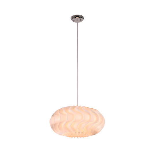 Acrylic Meringue Pendant Light Simple Style 1 Light White Ceiling Pendant, 14"/16"/19.5" Wide Clearhalo 'Ceiling Lights' 'Modern Pendants' 'Modern' 'Pendant Lights' 'Pendants' Lighting' 208454