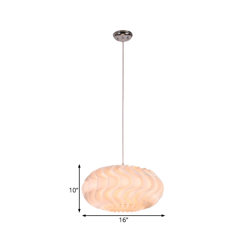 Acrylic Meringue Pendant Light Simple Style 1 Light White Ceiling Pendant, 14"/16"/19.5" Wide Clearhalo 'Ceiling Lights' 'Modern Pendants' 'Modern' 'Pendant Lights' 'Pendants' Lighting' 208456