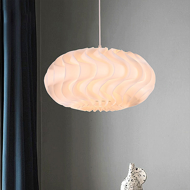 Acrylic Meringue Pendant Light Simple Style 1 Light White Ceiling Pendant, 14"/16"/19.5" Wide Clearhalo 'Ceiling Lights' 'Modern Pendants' 'Modern' 'Pendant Lights' 'Pendants' Lighting' 208458