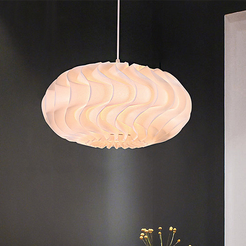 Acrylic Meringue Pendant Light Simple Style 1 Light White Ceiling Pendant, 14"/16"/19.5" Wide Clearhalo 'Ceiling Lights' 'Modern Pendants' 'Modern' 'Pendant Lights' 'Pendants' Lighting' 208460