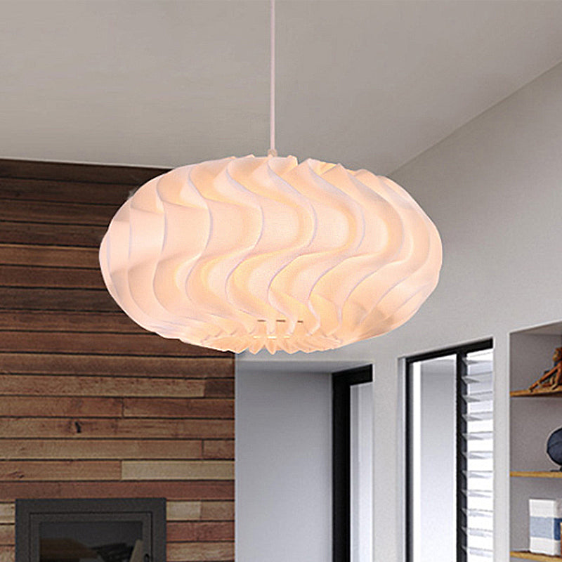 Acrylic Meringue Pendant Light Simple Style 1 Light White Ceiling Pendant, 14"/16"/19.5" Wide White 14" Clearhalo 'Ceiling Lights' 'Modern Pendants' 'Modern' 'Pendant Lights' 'Pendants' Lighting' 208461