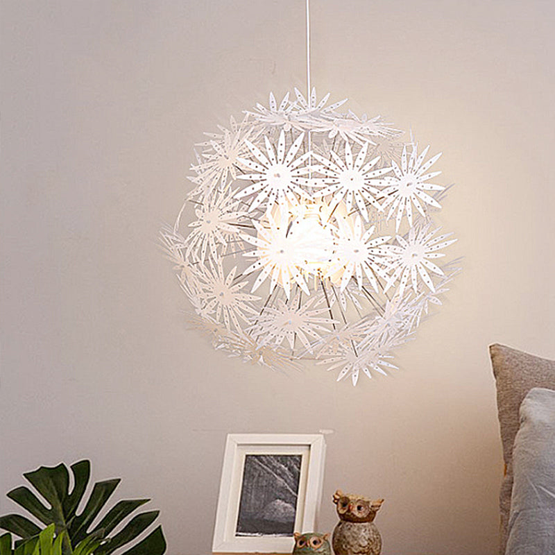 Sputnik Bedroom Ceiling Pendant Acrylic 1 Light Art Deco Suspension Light, 19"/23.5" Wide White 23.5" Clearhalo 'Ceiling Lights' 'Modern Pendants' 'Modern' 'Pendant Lights' 'Pendants' Lighting' 208480