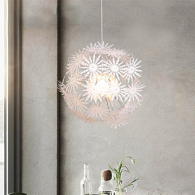 Sputnik Bedroom Ceiling Pendant Acrylic 1 Light Art Deco Suspension Light, 19"/23.5" Wide White 19" Clearhalo 'Ceiling Lights' 'Modern Pendants' 'Modern' 'Pendant Lights' 'Pendants' Lighting' 208481