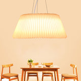 Modern Barrel Ceiling Pendant Plastic 1 Light Restaurant Pendant Lamp in White, 18"/22.5" Wide White 18" Clearhalo 'Ceiling Lights' 'Modern Pendants' 'Modern' 'Pendant Lights' 'Pendants' Lighting' 208523