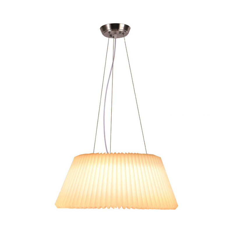 Modern Barrel Ceiling Pendant Plastic 1 Light Restaurant Pendant Lamp in White, 18"/22.5" Wide Clearhalo 'Ceiling Lights' 'Modern Pendants' 'Modern' 'Pendant Lights' 'Pendants' Lighting' 208526