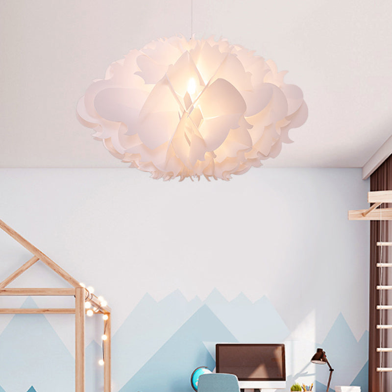 Cloud Hanging Ceiling Light Art Deco Acrylic 1 Light White Suspension Light for Dining Room, 16"/23.5" Wide Clearhalo 'Ceiling Lights' 'Pendant Lights' 'Pendants' Lighting' 208531