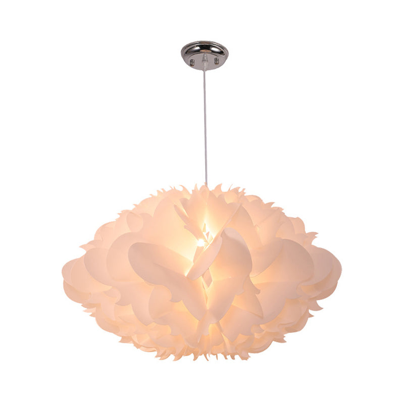 Cloud Hanging Ceiling Light Art Deco Acrylic 1 Light White Suspension Light for Dining Room, 16"/23.5" Wide Clearhalo 'Ceiling Lights' 'Pendant Lights' 'Pendants' Lighting' 208536