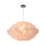 Cloud Hanging Ceiling Light Art Deco Acrylic 1 Light White Suspension Light for Dining Room, 16"/23.5" Wide Clearhalo 'Ceiling Lights' 'Pendant Lights' 'Pendants' Lighting' 208536