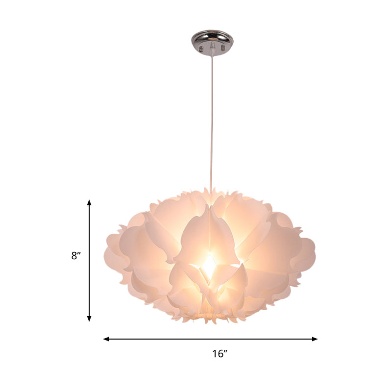 Cloud Hanging Ceiling Light Art Deco Acrylic 1 Light White Suspension Light for Dining Room, 16"/23.5" Wide Clearhalo 'Ceiling Lights' 'Pendant Lights' 'Pendants' Lighting' 208540