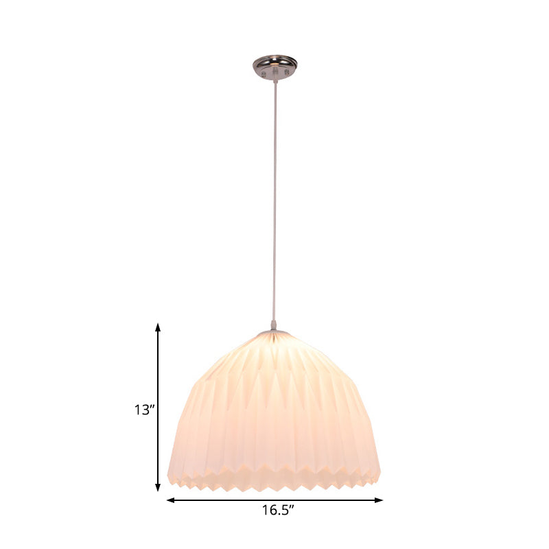 Dome Acrylic Pendant Light Minimalist 1 Light White Ceiling Pendant for Dining Room Clearhalo 'Ceiling Lights' 'Modern Pendants' 'Modern' 'Pendant Lights' 'Pendants' Lighting' 208546