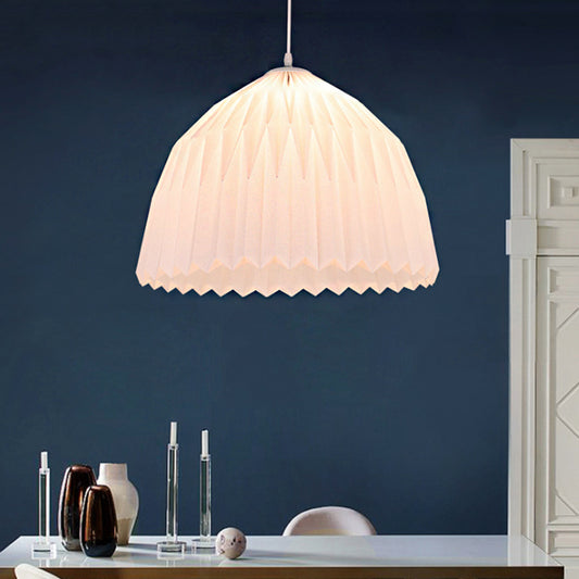 Dome Acrylic Pendant Light Minimalist 1 Light White Ceiling Pendant for Dining Room Clearhalo 'Ceiling Lights' 'Modern Pendants' 'Modern' 'Pendant Lights' 'Pendants' Lighting' 208547