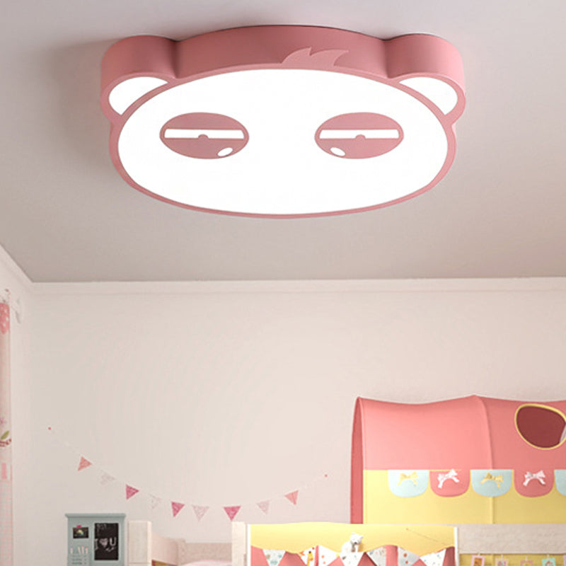 Nursing Room Panda Flushmount Light Acrylic Animal Candy Colored LED Ceiling Lamp Pink Clearhalo 'Ceiling Lights' 'Close To Ceiling Lights' 'Close to ceiling' 'Flush mount' Lighting' 208574