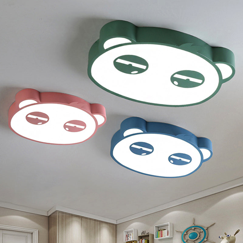 Nursing Room Panda Flushmount Light Acrylic Animal Candy Colored LED Ceiling Lamp Clearhalo 'Ceiling Lights' 'Close To Ceiling Lights' 'Close to ceiling' 'Flush mount' Lighting' 208575