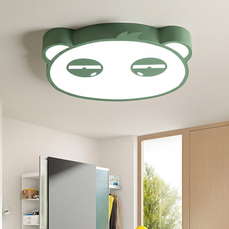 Nursing Room Panda Flushmount Light Acrylic Animal Candy Colored LED Ceiling Lamp Clearhalo 'Ceiling Lights' 'Close To Ceiling Lights' 'Close to ceiling' 'Flush mount' Lighting' 208577