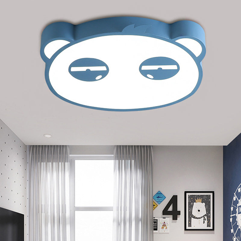 Nursing Room Panda Flushmount Light Acrylic Animal Candy Colored LED Ceiling Lamp Clearhalo 'Ceiling Lights' 'Close To Ceiling Lights' 'Close to ceiling' 'Flush mount' Lighting' 208579