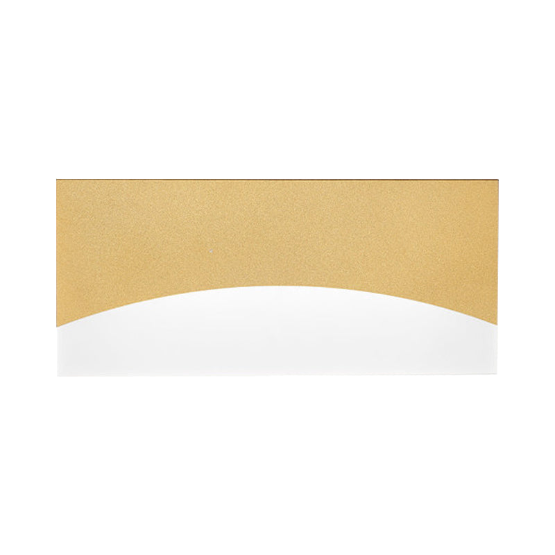 Rectangular Bedside Wall Light Fixture Acrylic Contemporary White/Gold Sconce Light in Warm/White Light Clearhalo 'Modern wall lights' 'Modern' 'Wall Lamps & Sconces' 'Wall Lights' Lighting' 209483