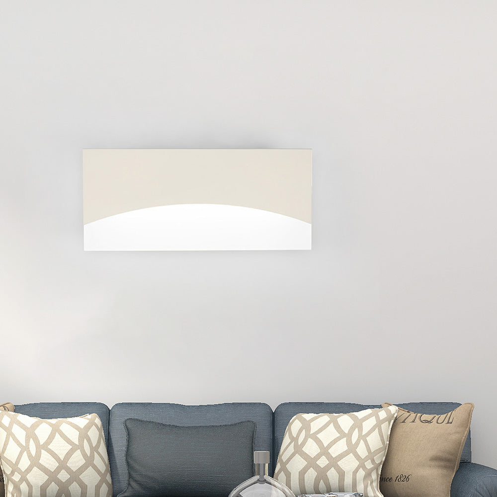 Rectangular Bedside Wall Light Fixture Acrylic Contemporary White/Gold Sconce Light in Warm/White Light White Clearhalo 'Modern wall lights' 'Modern' 'Wall Lamps & Sconces' 'Wall Lights' Lighting' 209486