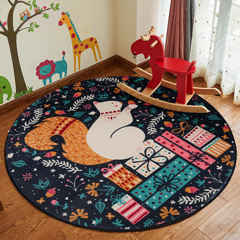 Stylish Cartoon Rug Multicolor Fairy Tale World Rug Non-Slip Backing Machine Washable Stain Resistant Carpet for Nursery School Brown Clearhalo 'Area Rug' 'Rug' 2105937