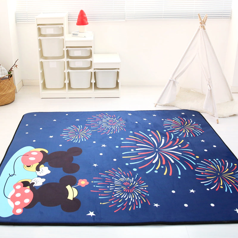 Educational Traffic Play Rug Multicolor Kids Rug Cotton Machine Washable Anti-Slip Backing Pet Friendly Carpet for Boys Room Navy 4'11" x 6'7" Clearhalo 'Area Rug' 'Rug' 2106482