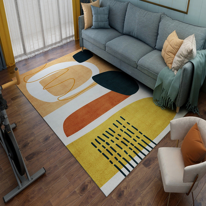 Aesthetics Mid-Century Rug Multi Color Geometric Rug Stain Resistant Anti-Slip Machine Washable Rug for Living Room Yellow Clearhalo 'Area Rug' 'Rug' 2106816